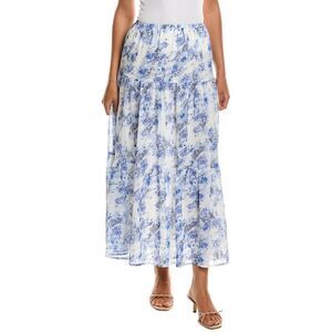 Luxe Always Womens  Maxi Skirt, Blue